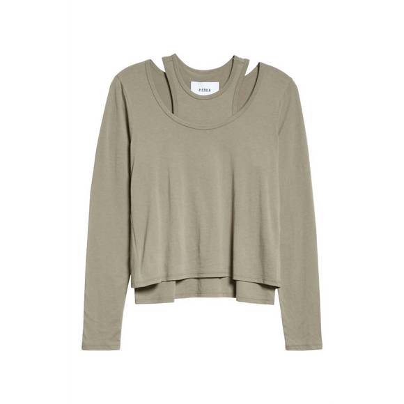 NEW PISTOLA leah cut out tee in mushroom - Picture 5 of 5